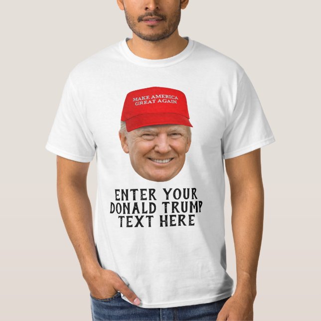 PERSONLIG DONALD TRUMP MAGA T SHIRT (Framsida)