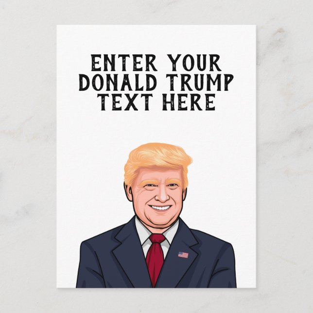 PERSONLIG DONALD TRUMP VYKORT (Framsida)