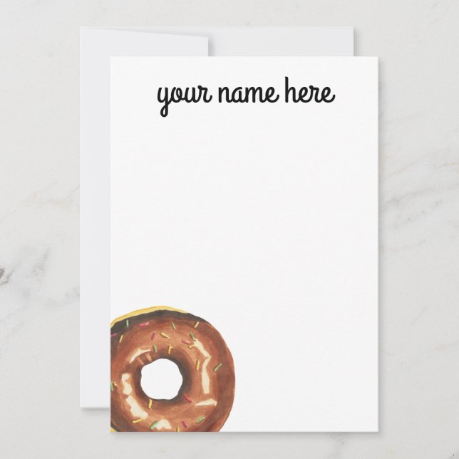 Personlig Donut Notecards Inbjudningar (Framsida)