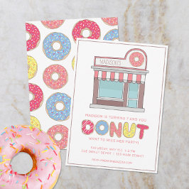 Personlig Donutbutiksfest Inbjudningar