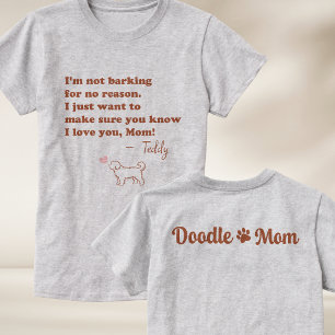 Personlig Doodle Mamma T-shirt Anpassat namn Prese