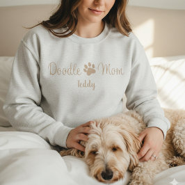 Personlig Doodle Mamma Tröja Anpassat Hundnamn