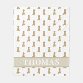 Personlig Doodle (Röd Aprikos Guld) Fleecefilt