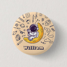 Personlig Doodle Space Planeter Tillbaka till skol Knapp