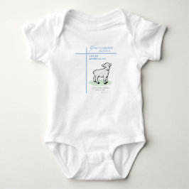 Personlig doppresent blå lamm till sonsons son t shirt