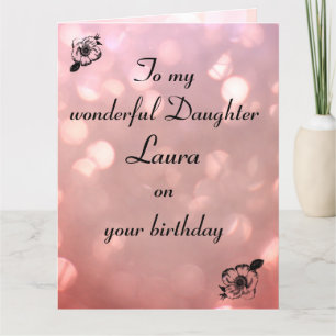 Personlig Dotter Birthday Kort