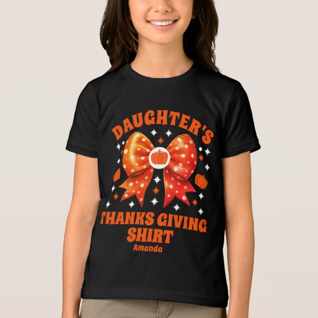 Personlig Dotter's Thanksgiving Shirt T (Framsida)