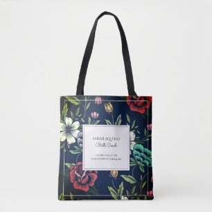 Personlig Doula Midfru Blommigt Tote Bag Tygkasse