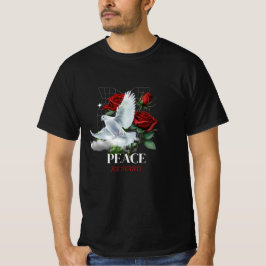 Personlig Dove Rose T-shirt med anpassat namn