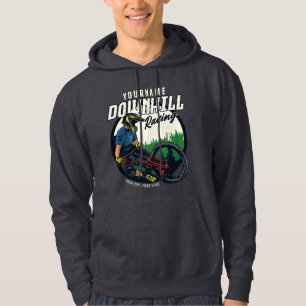 Personlig Downhill Racing Mountainbike Bana   Hoodie