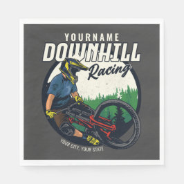 Personlig Downhill Tävla Mountain Bike Trail Pappersservett
