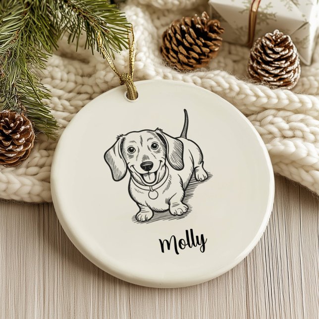 Personlig Dox Christmas Julgransprydnad Keramik (Skapare uppladdad)