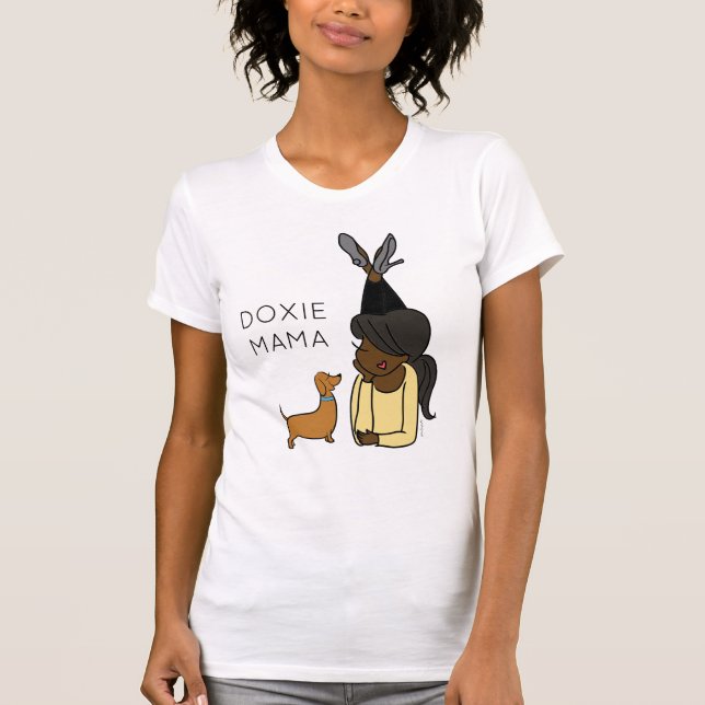 Personlig Doxie Mamma T-Shirt (Framsida)