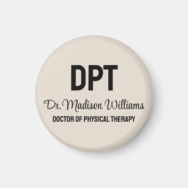 Personlig DPT Doktor av fysioterapigåva Magnet (Framsidan)