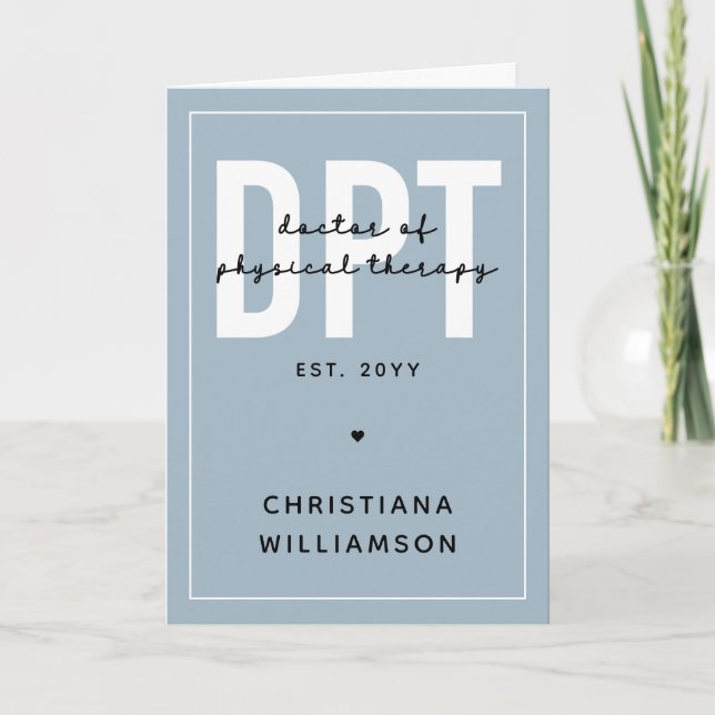 Personlig DPT Doktor vid fysikalisk behandling Kort (Framsida)