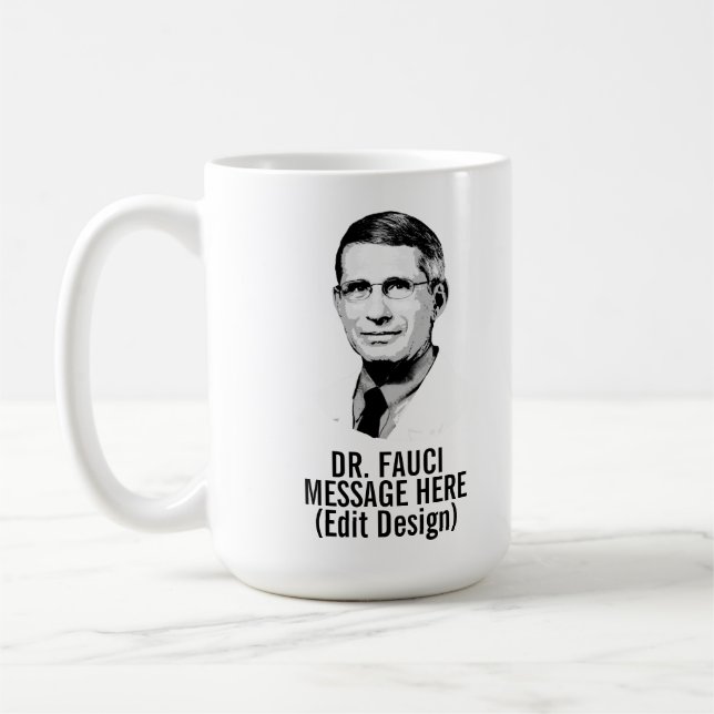 Personlig DR FAUCI Kaffemugg (Vänster)
