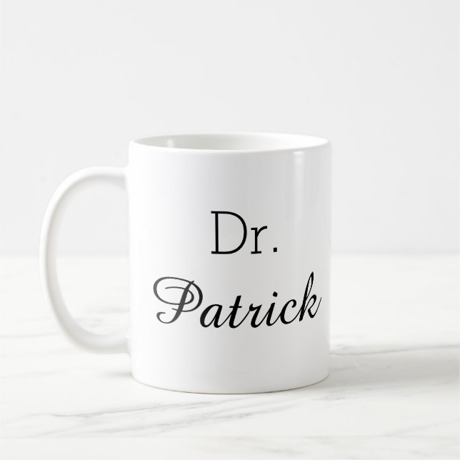 Personlig "Dr. [Namn]" Professionell Kaffe Mugg (Vänster)