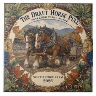 Personlig Draft Horse Pull Fryeburg Fair Maine Kakelplatta