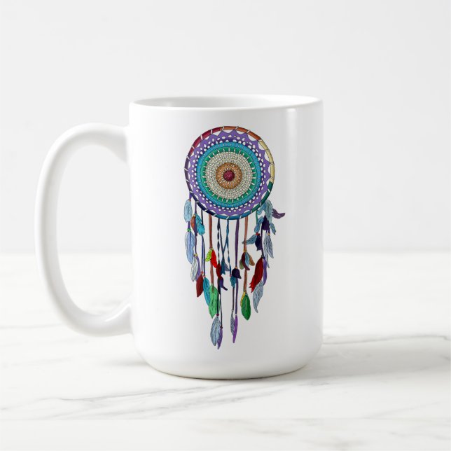 Personlig Dreamcatcher Kaffemugg (Vänster)