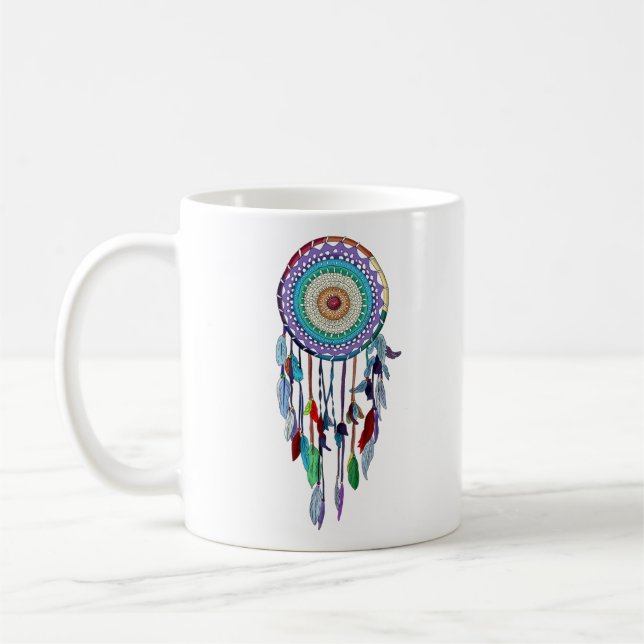Personlig Dreamcatcher Kaffemugg (Vänster)