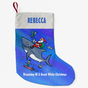 Personlig Dreaming av Underbara vita Julafton Liten Julstrumpa