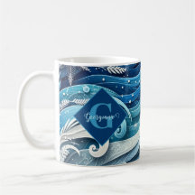 Personlig Dreamy Blue och Frosty Winter Swirls