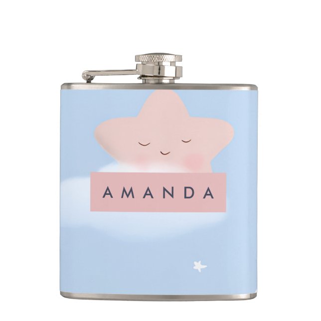 Personlig Dreamy Pastel Star och Cloud Mönster Fickplunta (Framsidan)