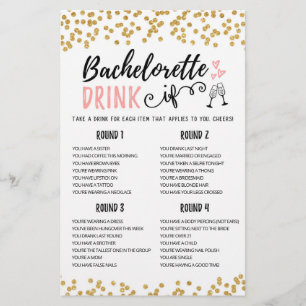 Personlig DRINK IF Bachelorette, Hen Party-vilt