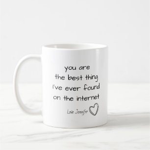 Personlig Du är det bästa online internet Kaffemugg