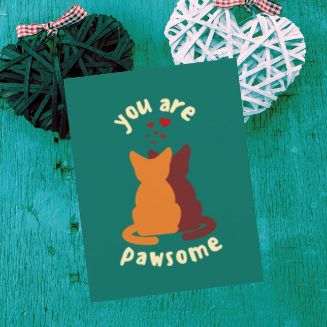 Personlig Du är Fantastisk Cute Cats-Valentineser Helgkort (Buy or Download Now!)
