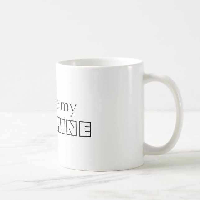 Personlig Du är min solskina Black & White Kaffemugg (Höger)