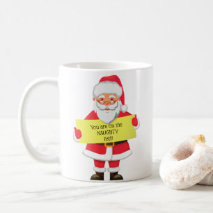 PERSONLIG "DU ÄR PÅ SANTA'S NAUGHTY LIST" KAFFEMUGG