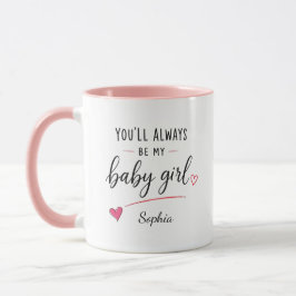 Personlig Du Kommer Alltid Att Vara Min Babyflicka Mugg