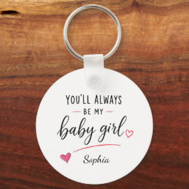 Personlig Du Kommer Alltid Att Vara Min Babyflicka Nyckelring