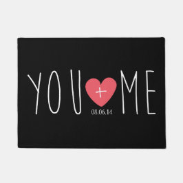 Personlig du och mig hjärta med Bröllop datum