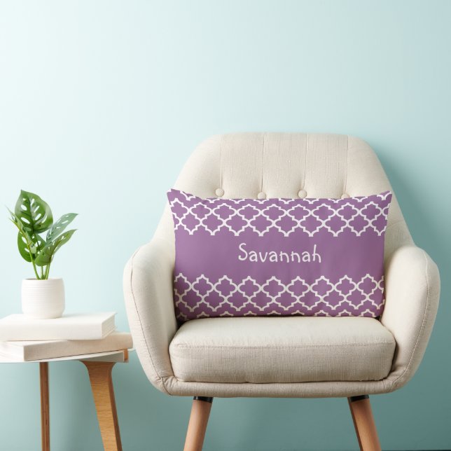 Personlig Du väljer Färg Zigzag Cute Tont Lumbarkudde (Stol)