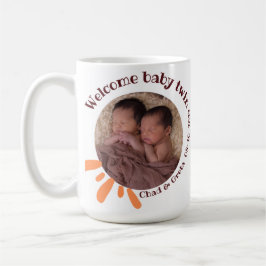 Personlig dubbelbabymugg med foto | Anpassad för n Kaffemugg