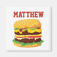 Personlig Dubbla Cheeseburger Fridge Magnet