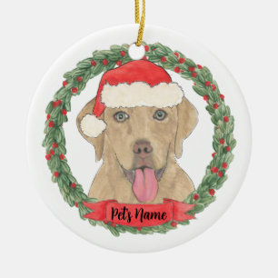 Personlig Dudley Labrador Jul Julgransprydnad Keramik