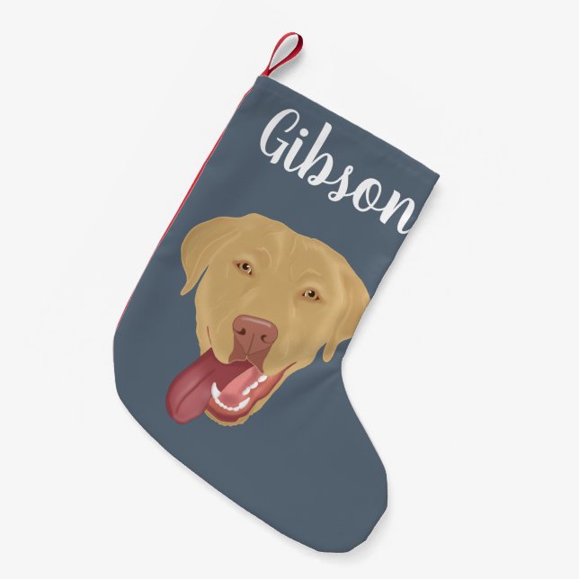 Personlig Dudley Labrador jul Liten Julstrumpa (Framsidan (Hängande))