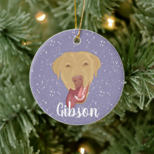 Personlig Dudley Labrador Julgransprydnad Keramik