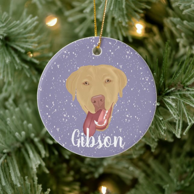 Personlig Dudley Labrador Julgransprydnad Keramik (Träd)
