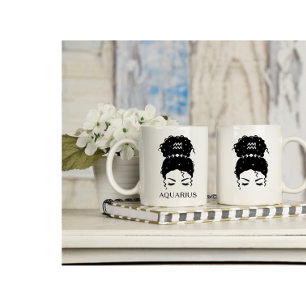 Personlig, dumbom, zodiaktecken Aquarius Kaffemugg