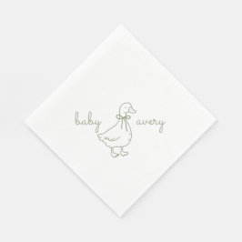 Personlig Dumma Gås Baby Shower Baby Shower Pappersservett