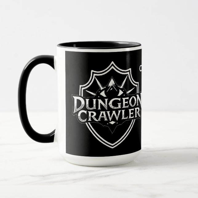 Personlig Dungeon Crawler Svart Mugg (Vänster)