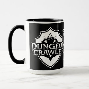 Personlig Dungeon Crawler Svart Och Vit Mugg