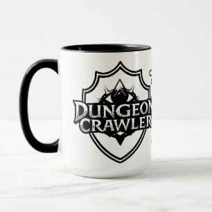 Personlig Dungeon Crawler Vit Och Svart Mugg