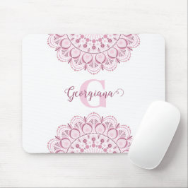 Personlig Dusky Ro Confetti Snöre Dot Mandala Musmatta