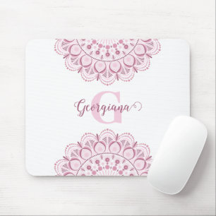 Personlig Dusky Ro Confetti Snöre Dot Mandala Musmatta