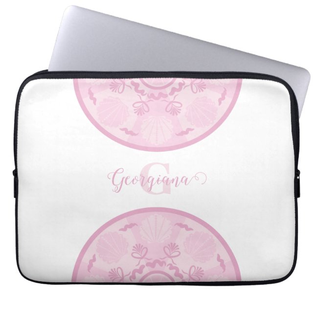 Personlig Dusky Ro Grand Millennial Mandala Laptop Fodral (Framsidan)